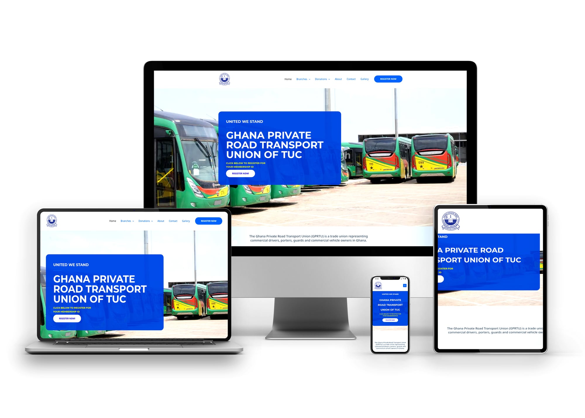 GPRTU Government Agency Website - Main Interface