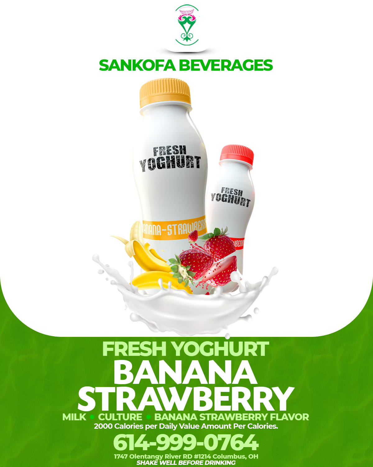 Banana Strawberry - Beverage Label