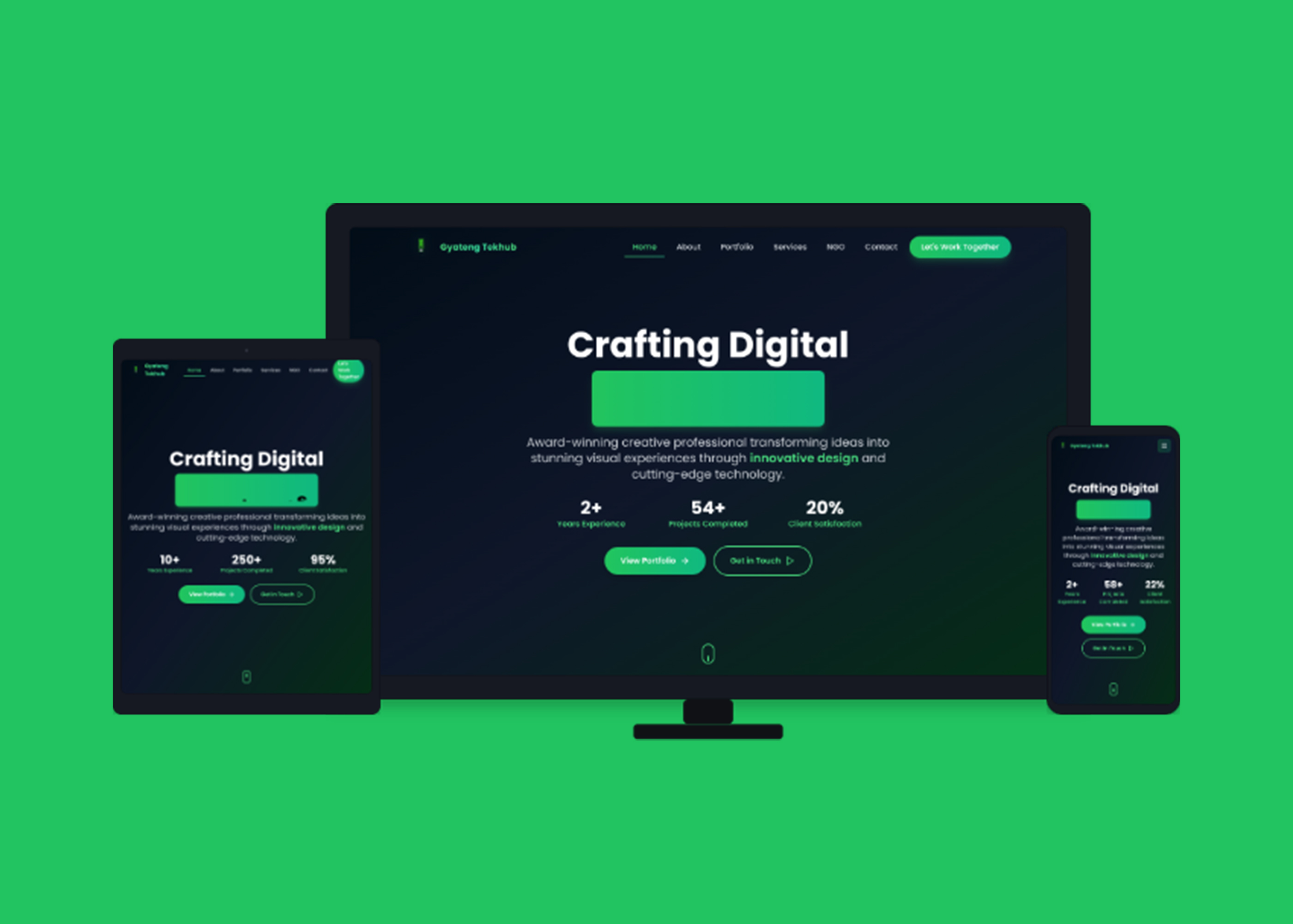 Ultramodern Portfolio - Main Homepage