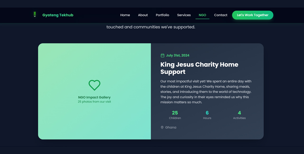 Ultramodern Portfolio - Website Section 1