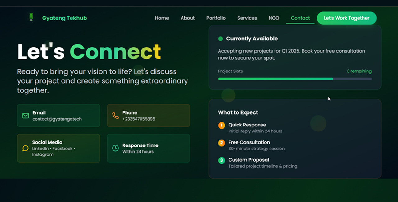 Ultramodern Portfolio - Website Section 3